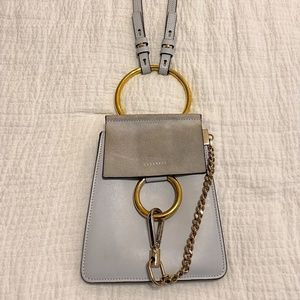 Chloe Mini Faye Bracelet Bag (Grey/Gold Finishes)